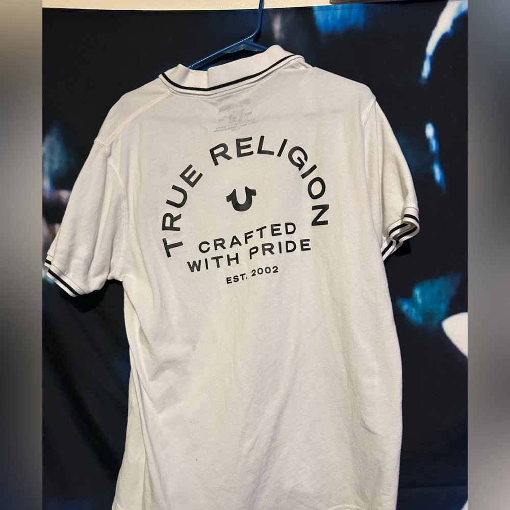 true religion polo white